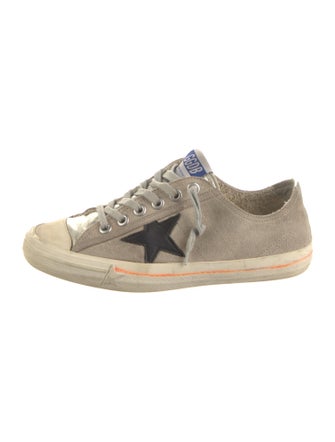 Golden Goose Suede Colorblock Pattern Sneakers