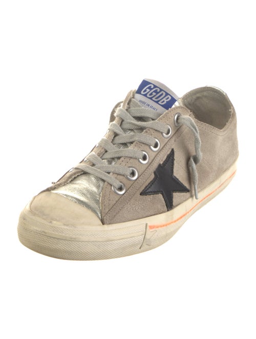 Golden Goose Suede Colorblock Pattern Sneakers