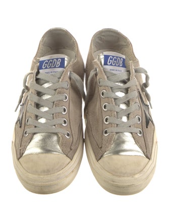 Golden Goose Suede Colorblock Pattern Sneakers