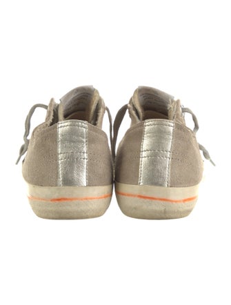 Golden Goose Suede Colorblock Pattern Sneakers
