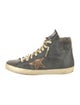 Golden Goose Suede Printed Wedge Sneakers