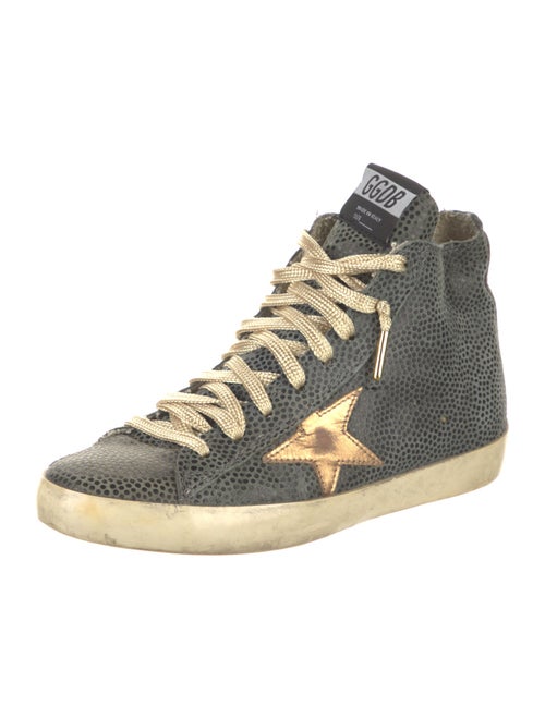Golden Goose Suede Printed Wedge Sneakers