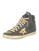 Golden Goose Suede Printed Wedge Sneakers