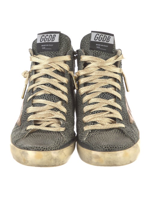 Golden Goose Suede Printed Wedge Sneakers