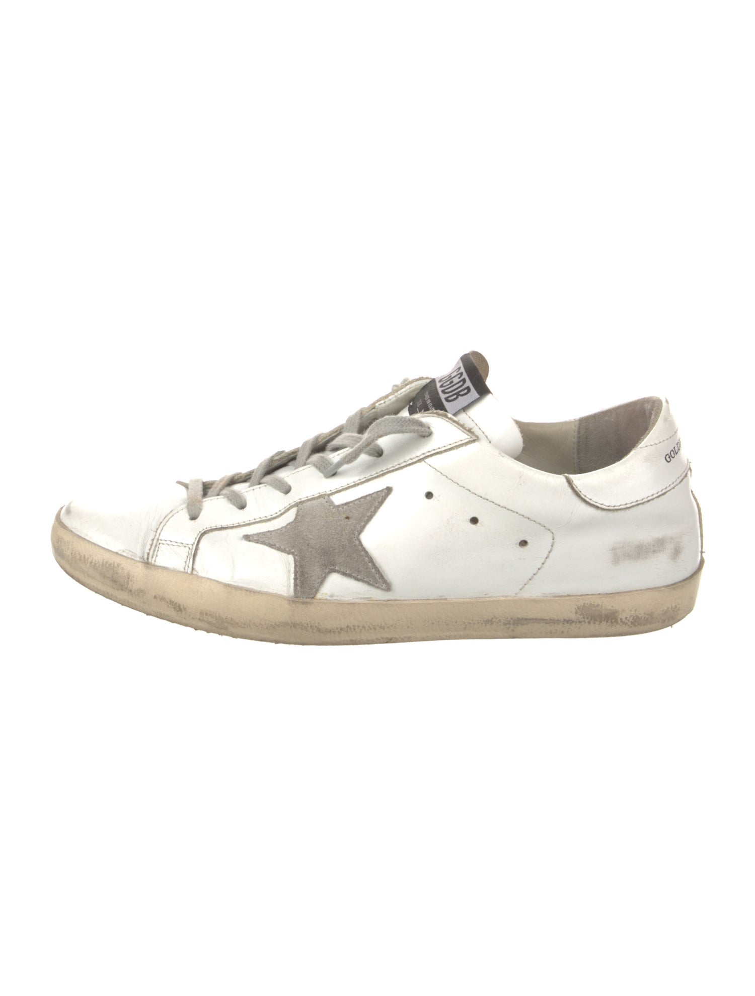 Golden Goose Leather Glitter Accents Sneakers