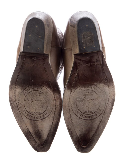 Golden Goose Leather Embroidered Accent Western Boots