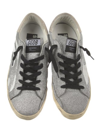 Golden Goose Glitter Distressed Accents Sneakers