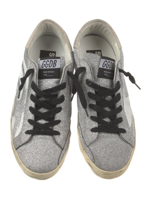 Golden Goose Glitter Distressed Accents Sneakers