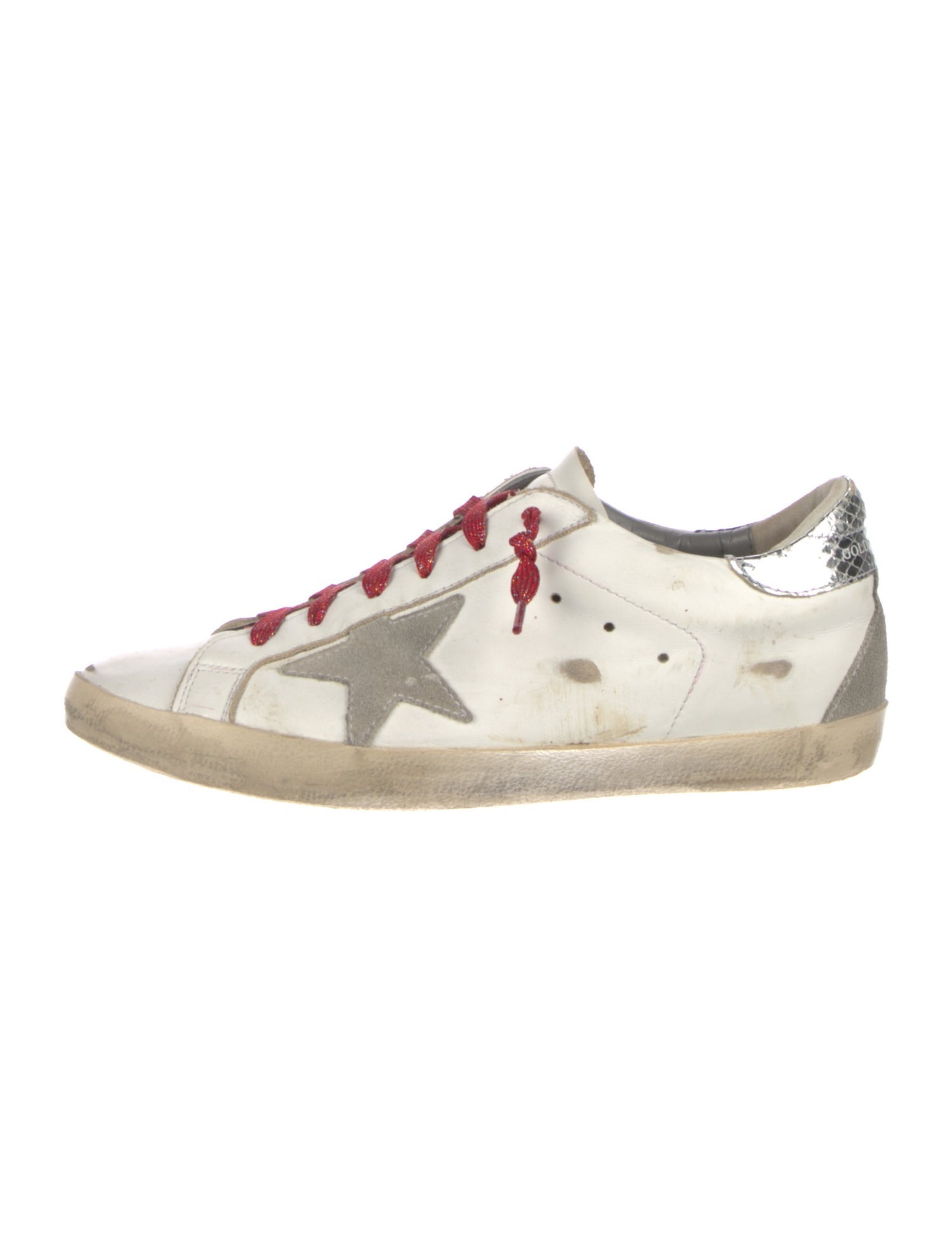Golden Goose Leather Printed Sneakers