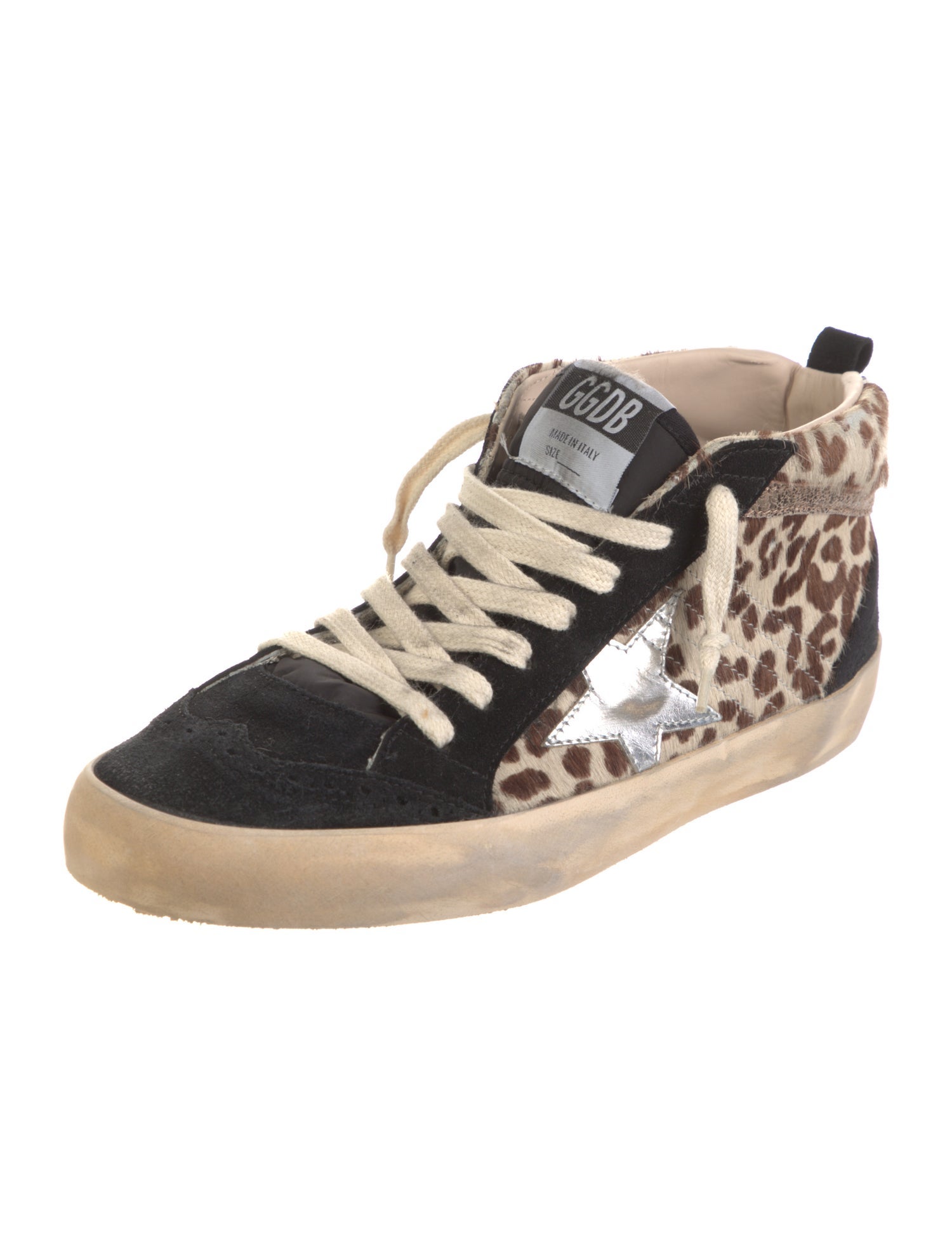 Golden Goose Suede Animal Print Sneakers