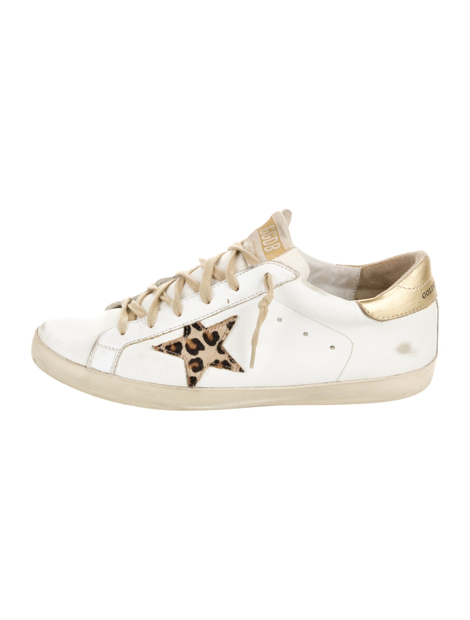 Golden Goose Leather Printed Sneakers