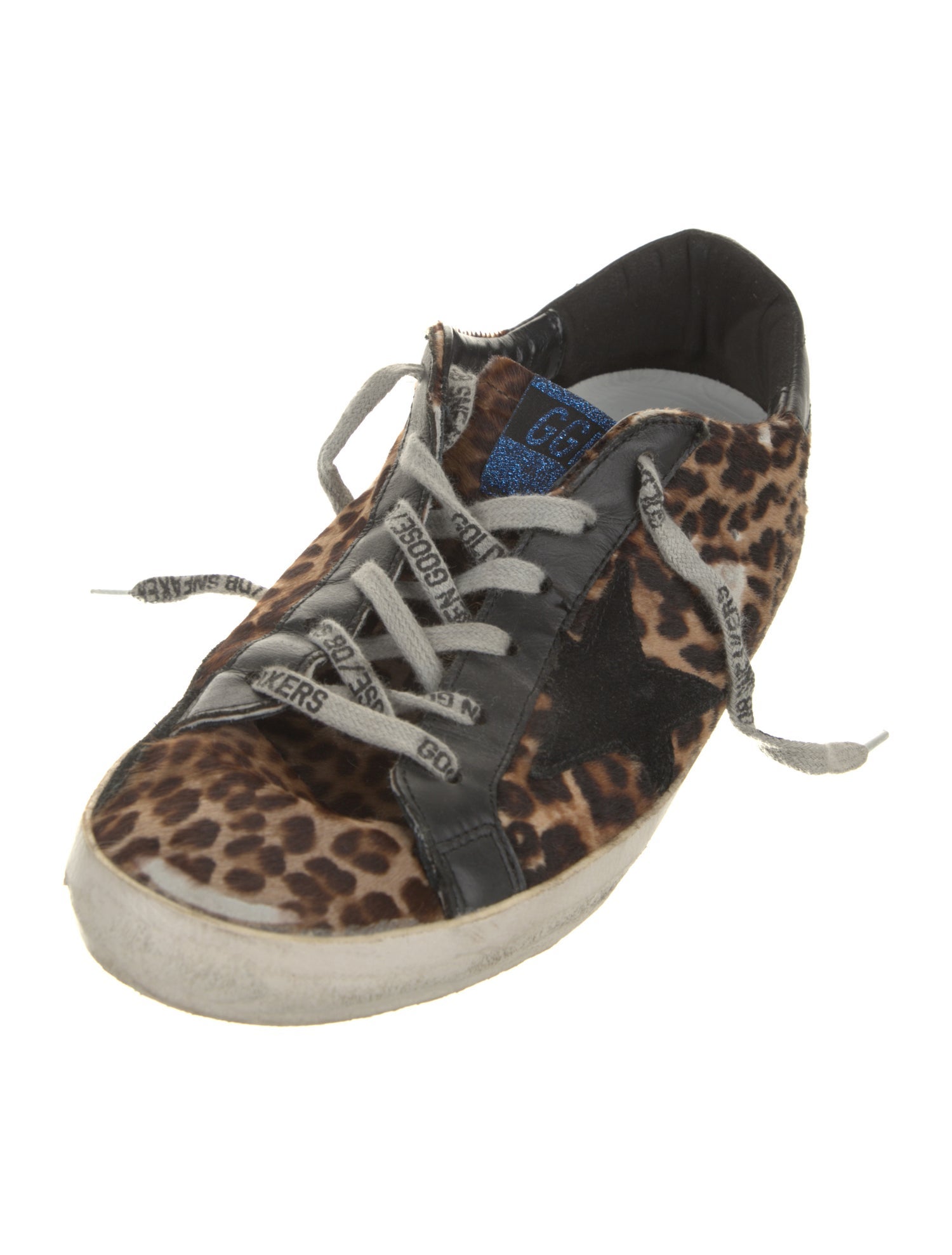 Golden Goose Ponyhair Animal Print Sneakers