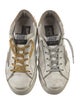 Golden Goose Leather Animal Print Sneakers