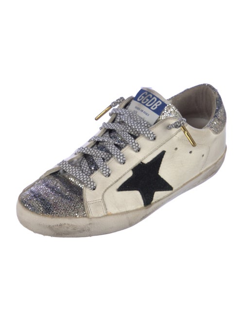 Golden Goose Leather Colorblock Pattern Sneakers