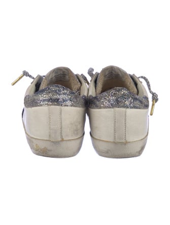 Golden Goose Leather Colorblock Pattern Sneakers