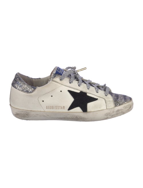 Golden Goose Leather Colorblock Pattern Sneakers