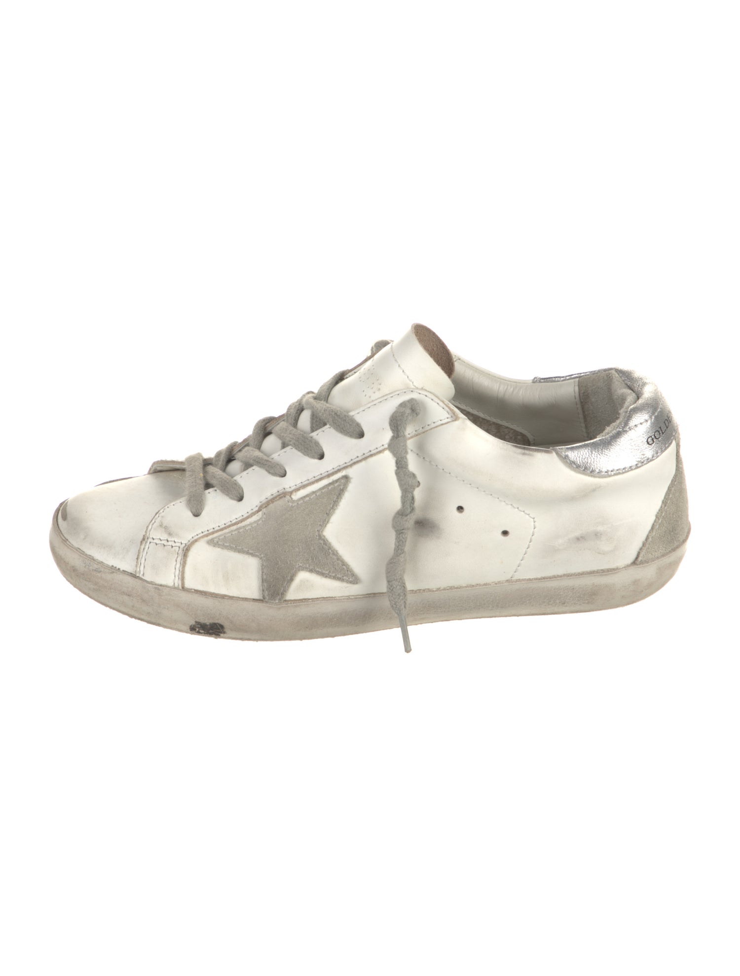 Golden Goose Leather Printed Sneakers