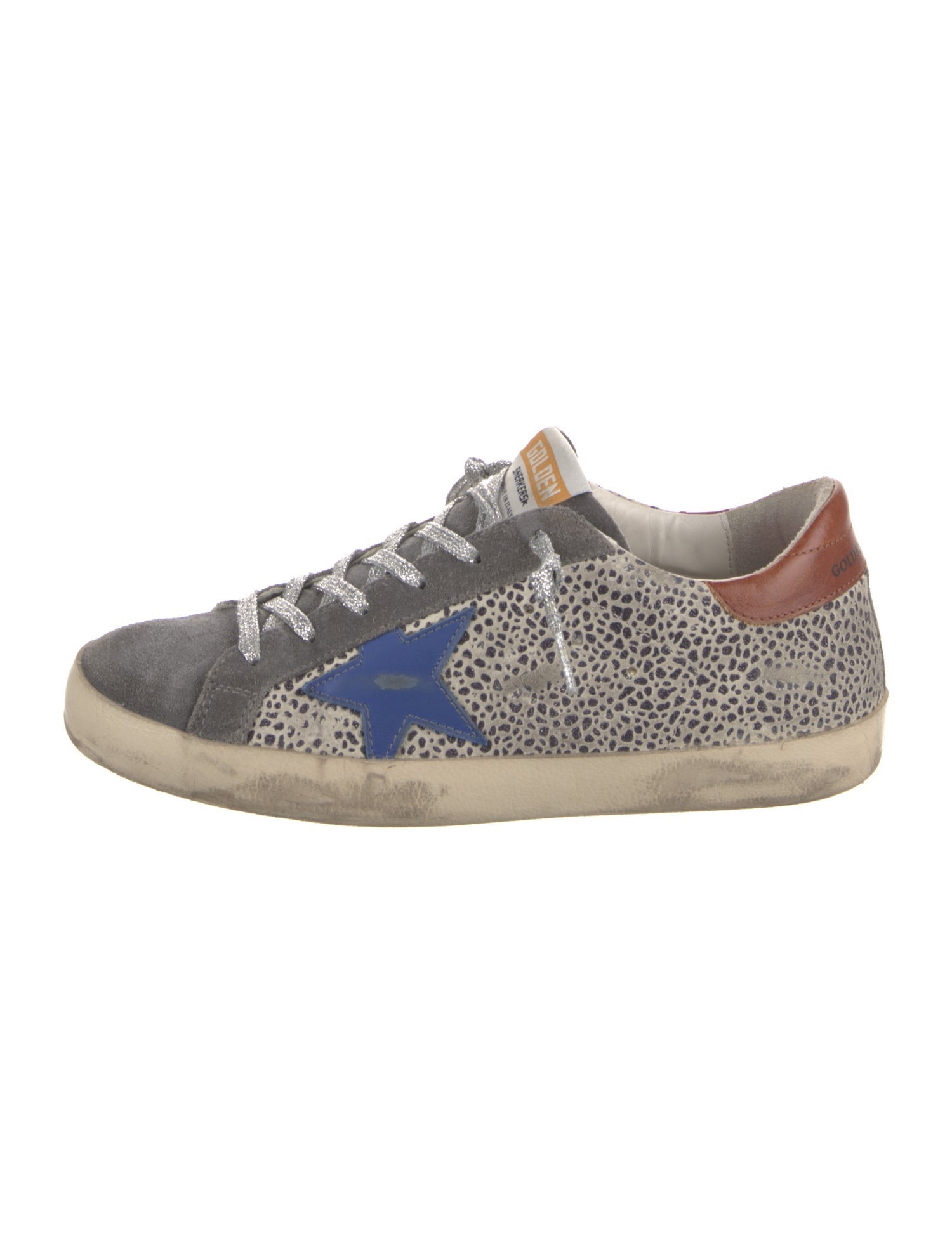 Golden Goose Suede Animal Print Sneakers