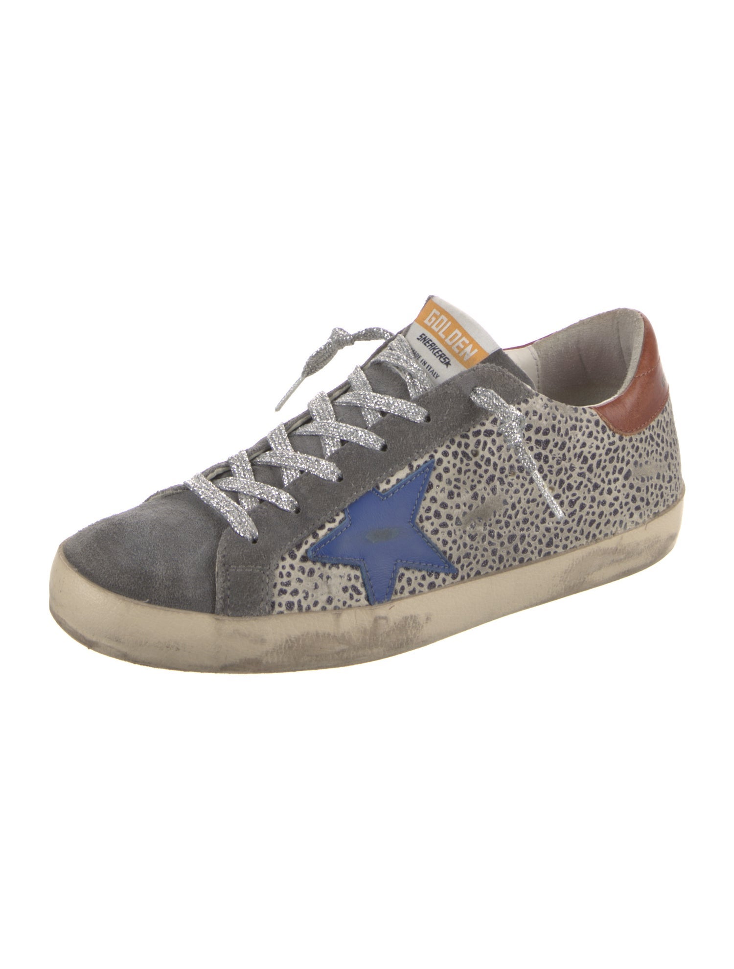 Golden Goose Suede Animal Print Sneakers