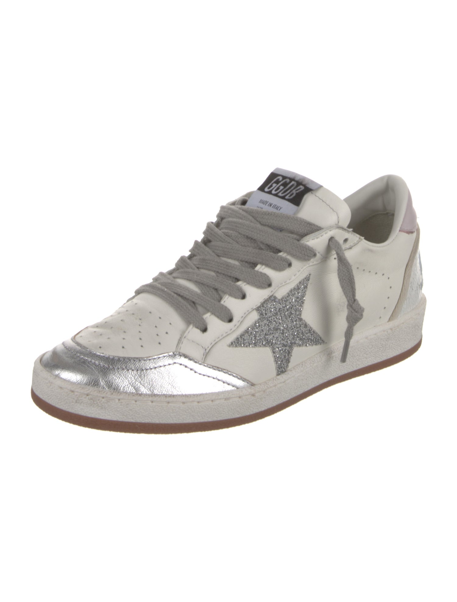 Golden Goose Leather Colorblock Pattern Sneakers