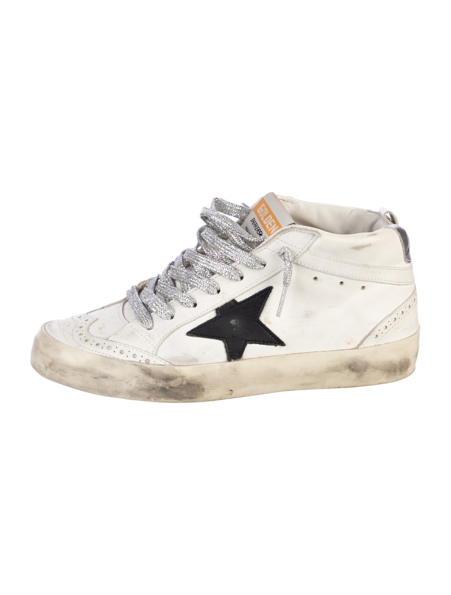 Golden Goose Leather Distressed Accents Sneakers