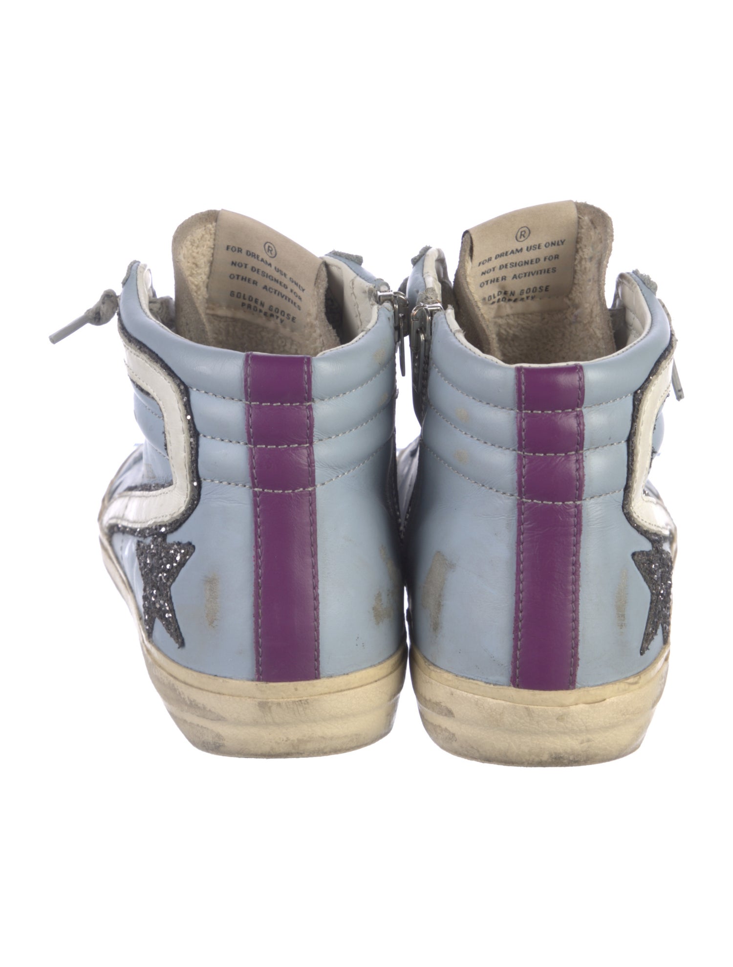 Golden Goose Leather Colorblock Pattern Sneakers