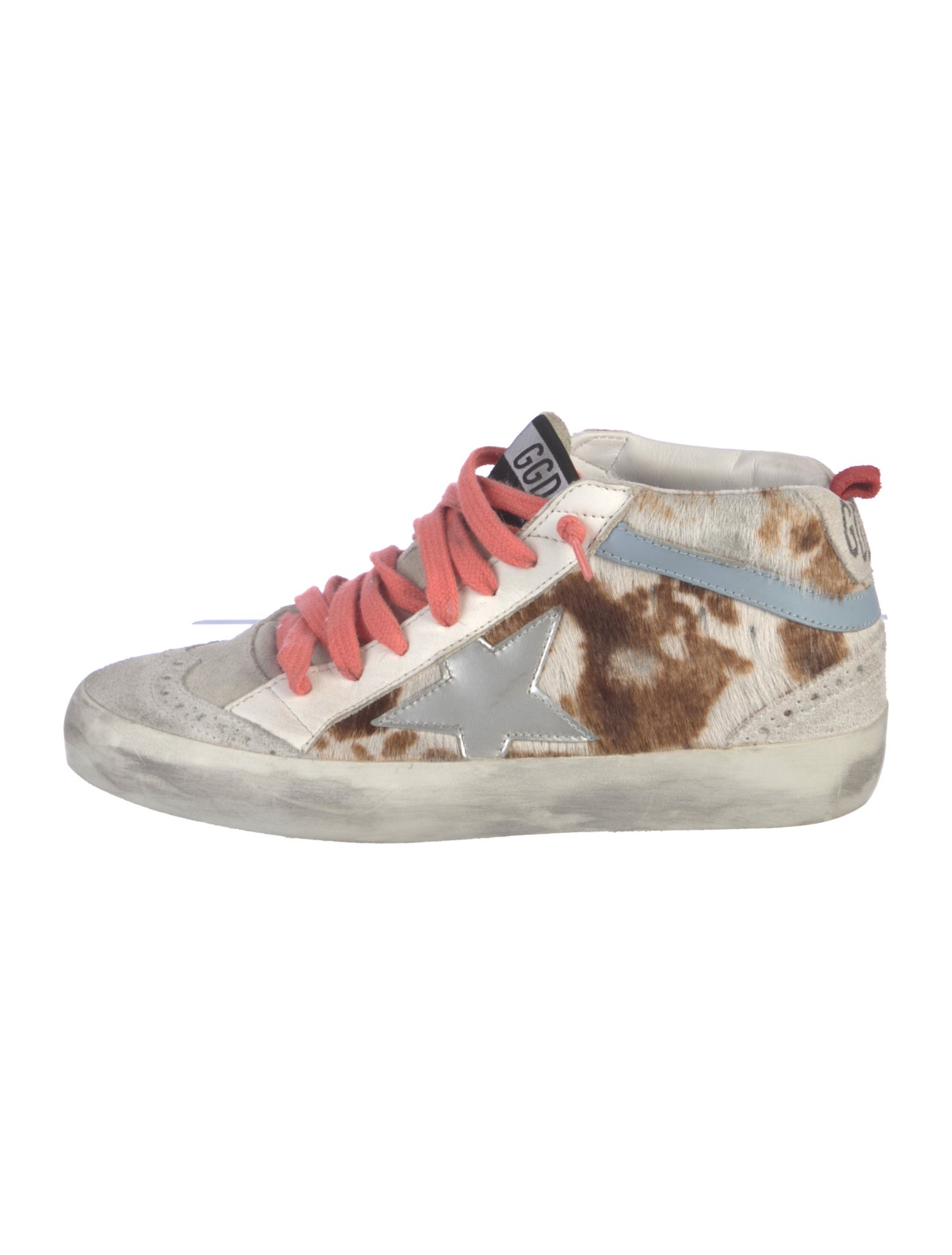 Golden Goose Ponyhair Animal Print Sneakers