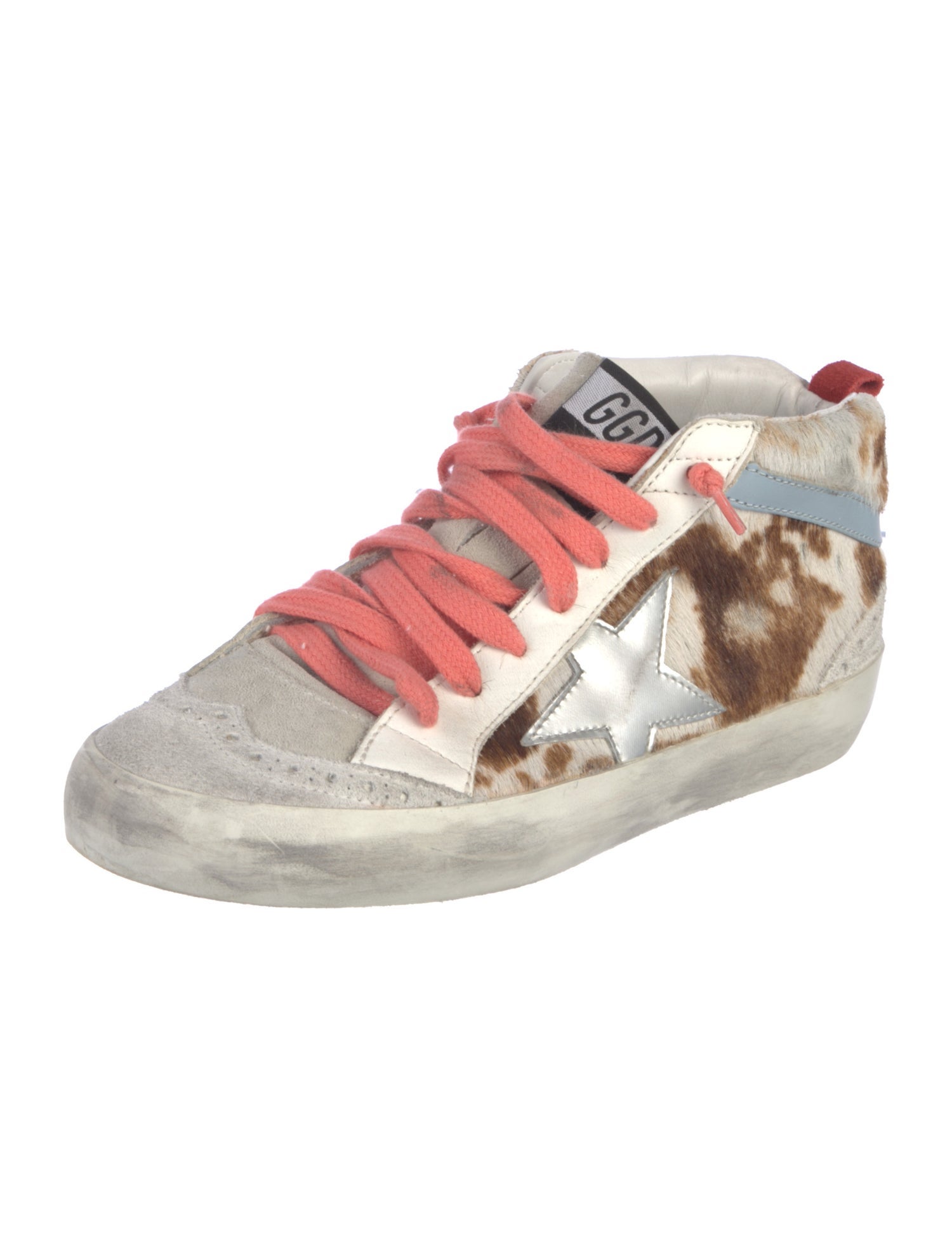 Golden Goose Ponyhair Animal Print Sneakers
