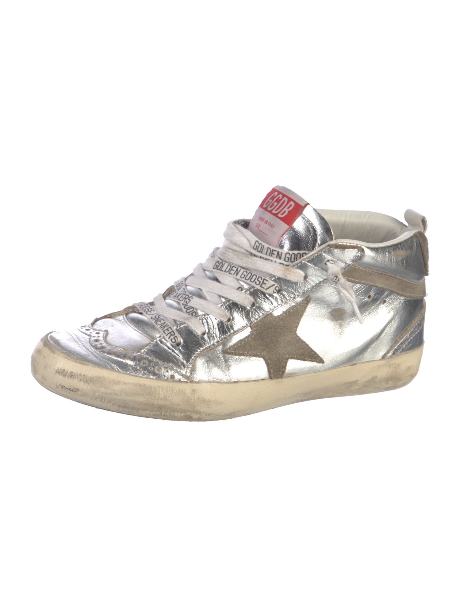 Golden Goose Leather Lasercut Accents Sneakers