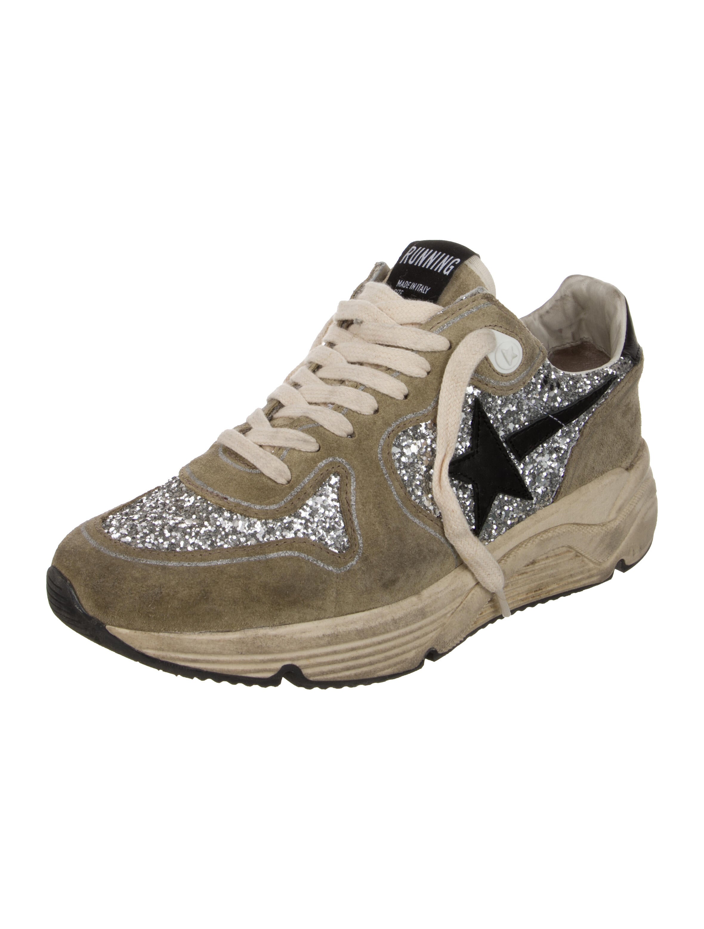Golden Goose Suede Printed Athletic Sneakers