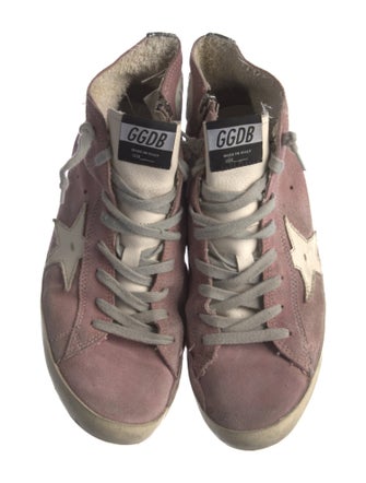 Golden Goose Suede Distressed Accents Sneakers