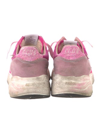 Golden Goose Suede Colorblock Pattern Sneakers