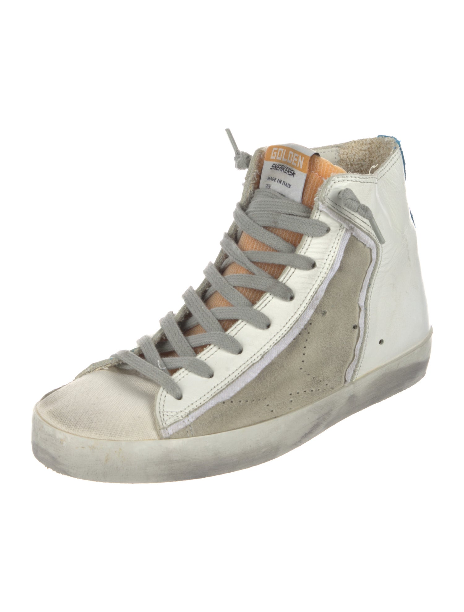 Golden Goose Leather Colorblock Pattern Sneakers
