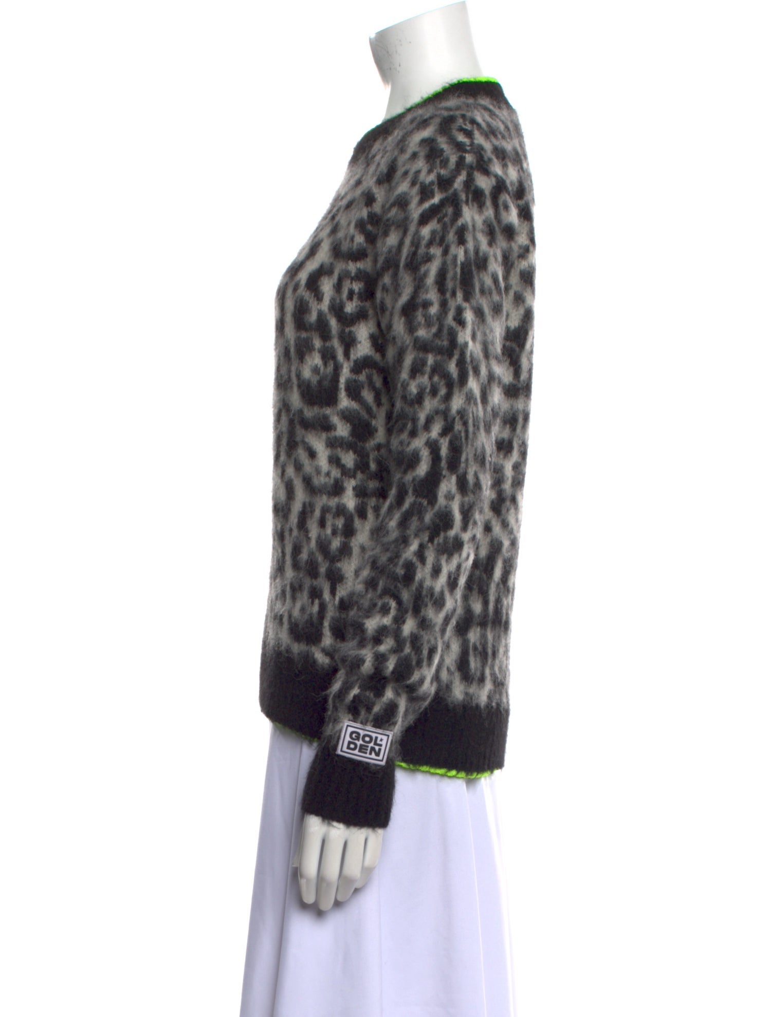 Golden Goose Animal Print Crew Neck Sweater