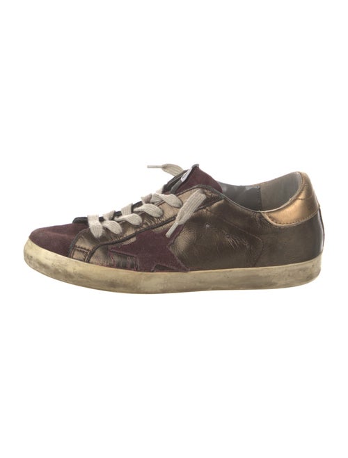 Golden Goose Leather Printed Sneakers