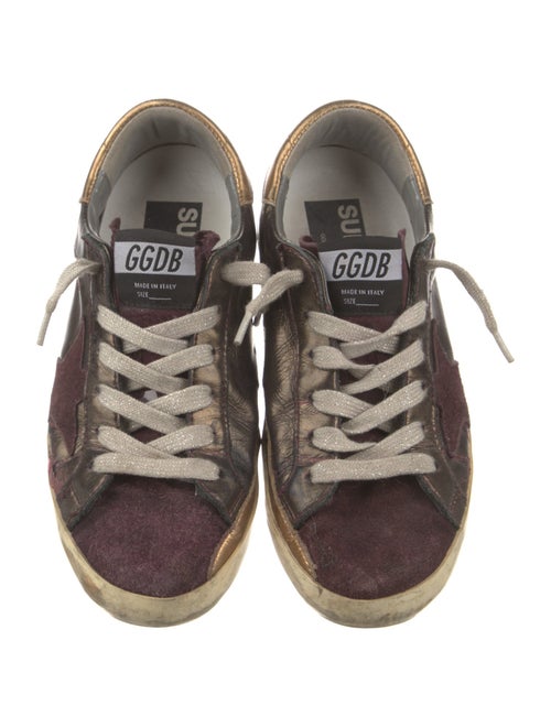 Golden Goose Leather Printed Sneakers