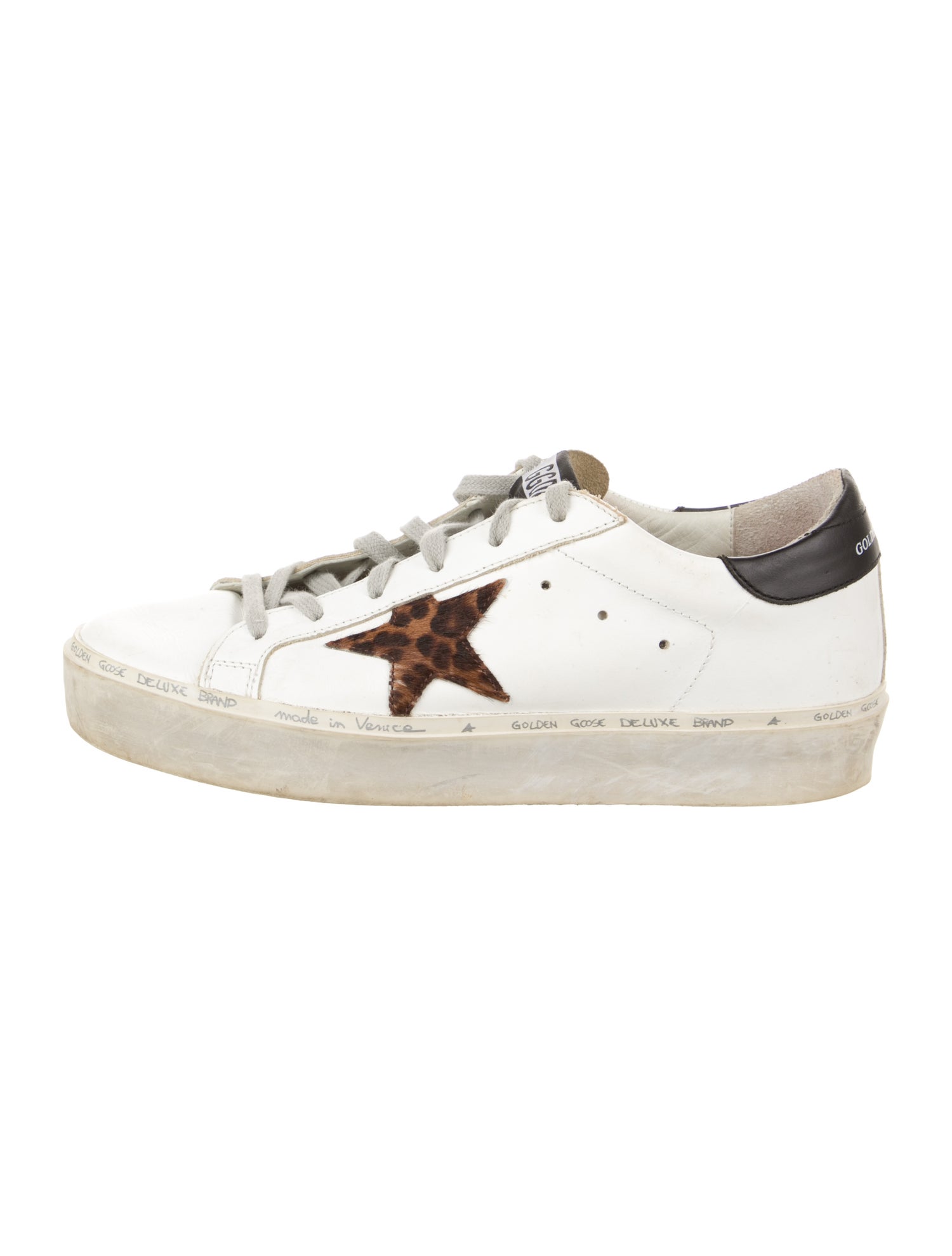 Golden Goose Leather Distressed Accents Sneakers