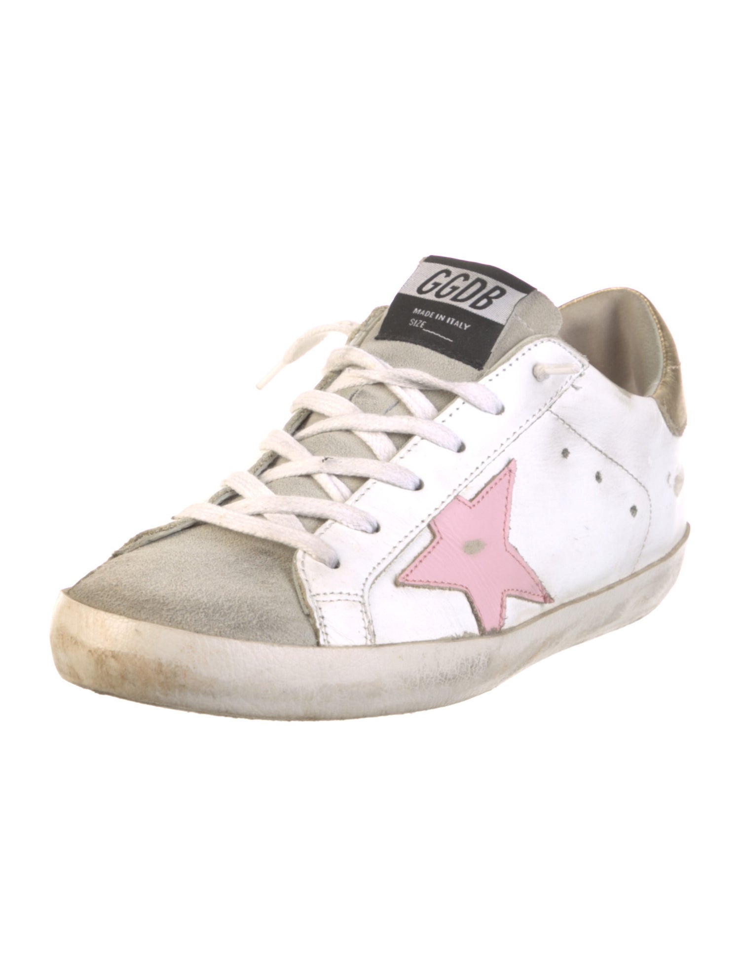 Golden Goose Leather Distressed Accents Sneakers