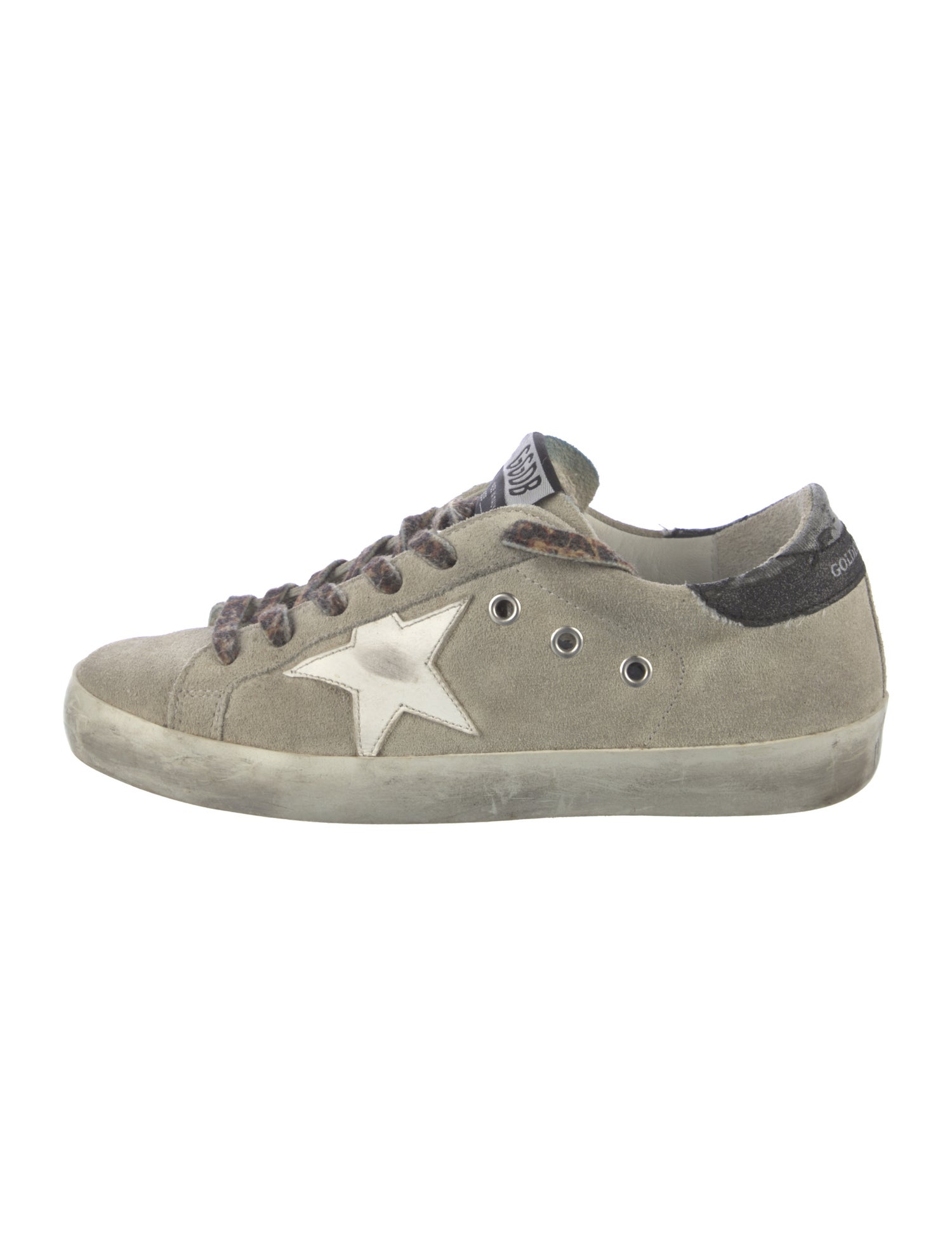 Golden Goose Suede Glitter Accents Sneakers