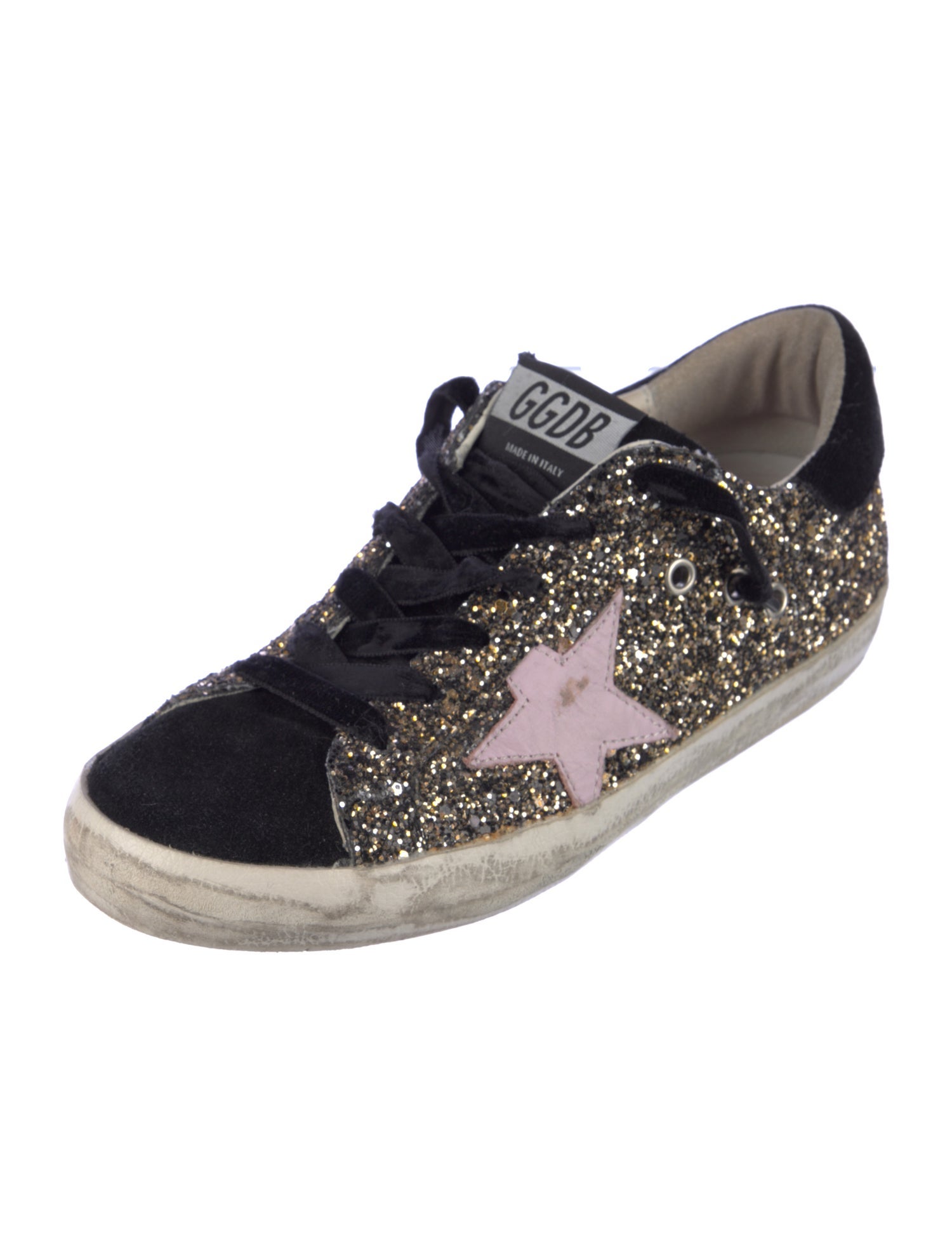 Golden Goose Glitter Printed Sneakers