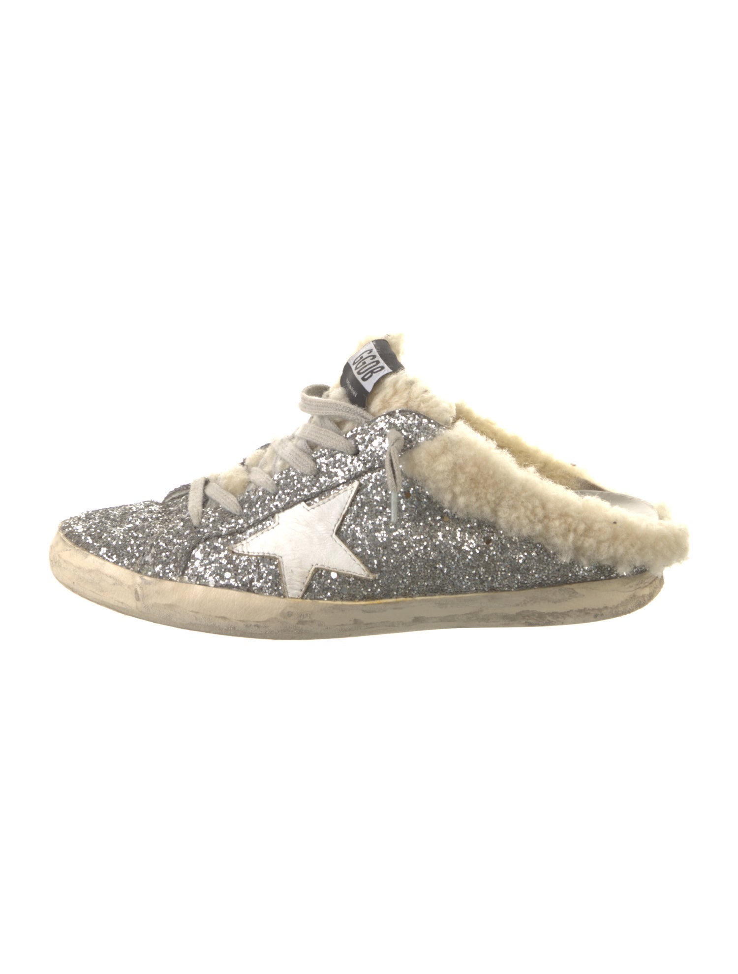 Golden Goose Glitter Distressed Accents Sneakers