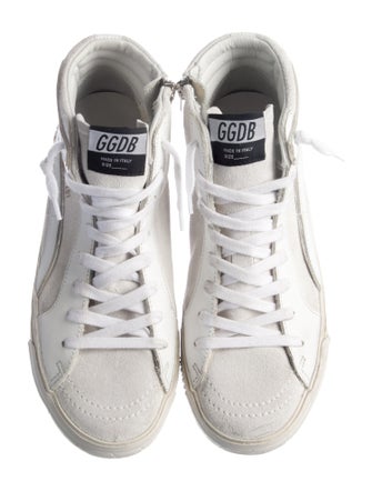 Golden Goose Suede Glitter Accents Sneakers