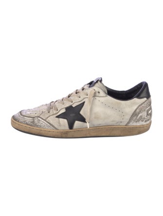 Golden Goose Leather Distressed Accents Sneakers