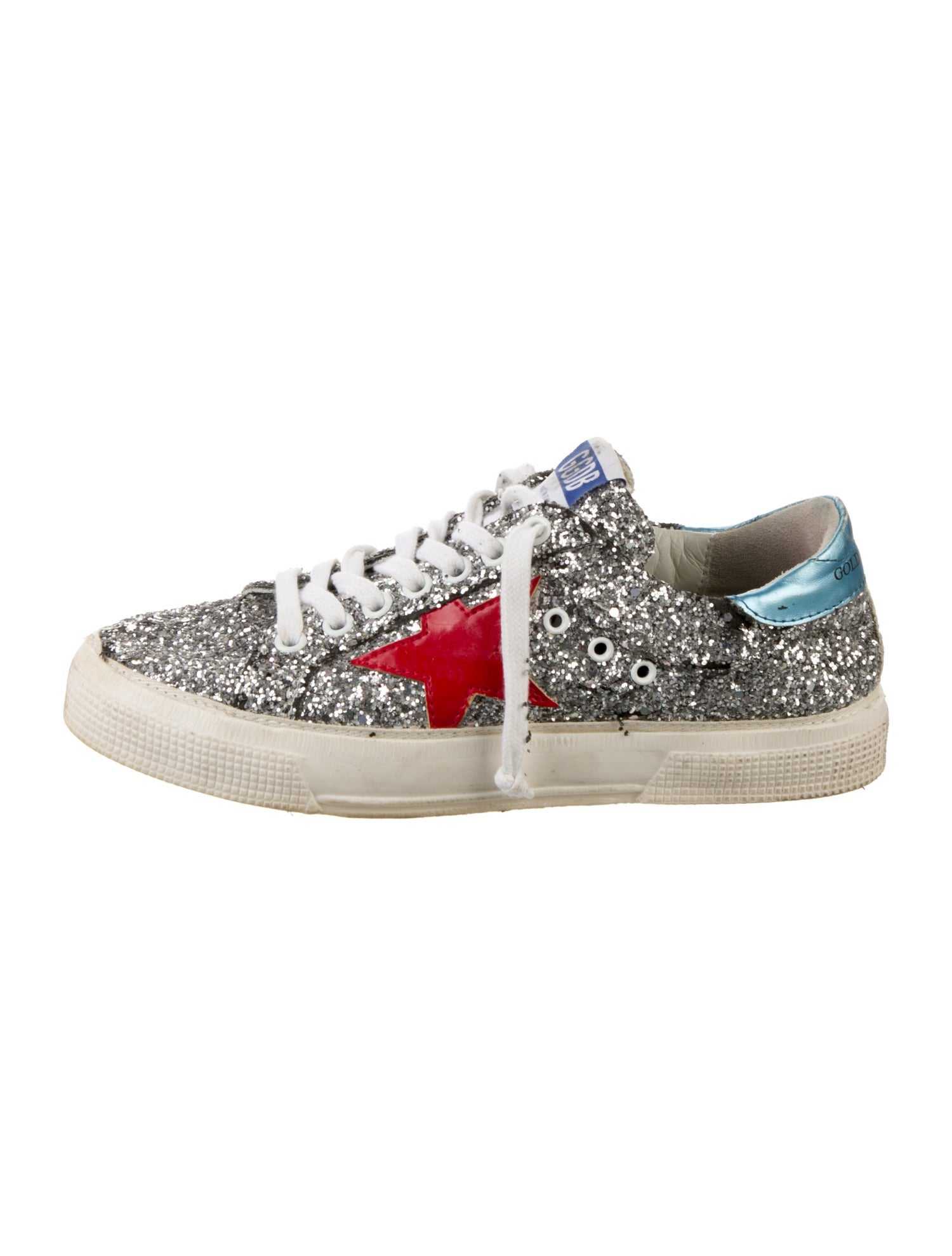 Golden Goose Glitter Printed Sneakers