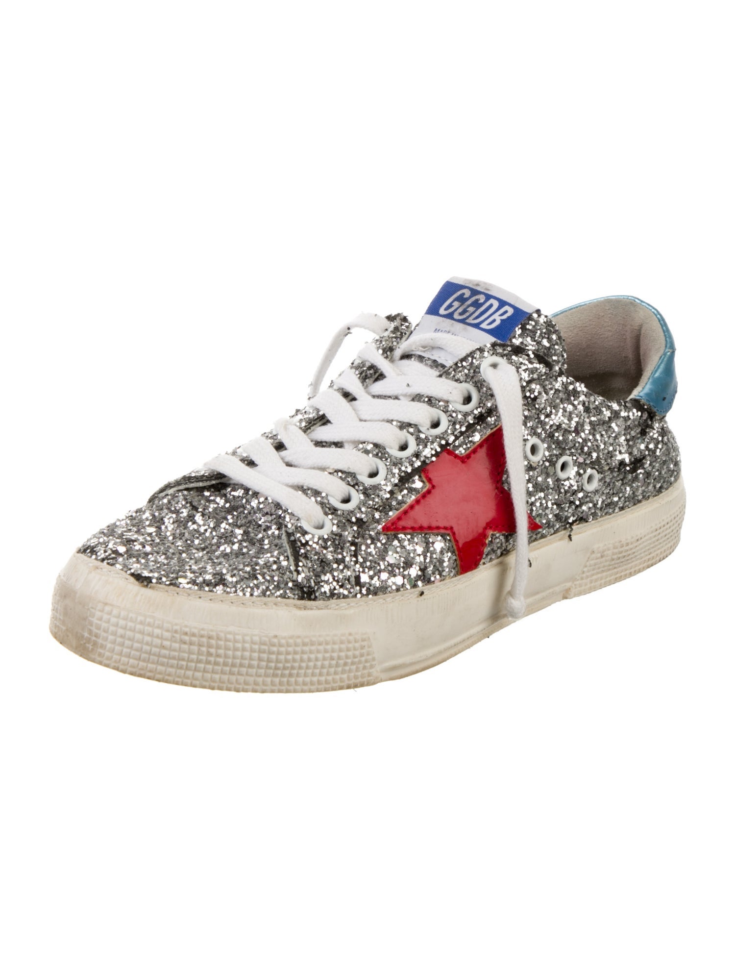 Golden Goose Glitter Printed Sneakers