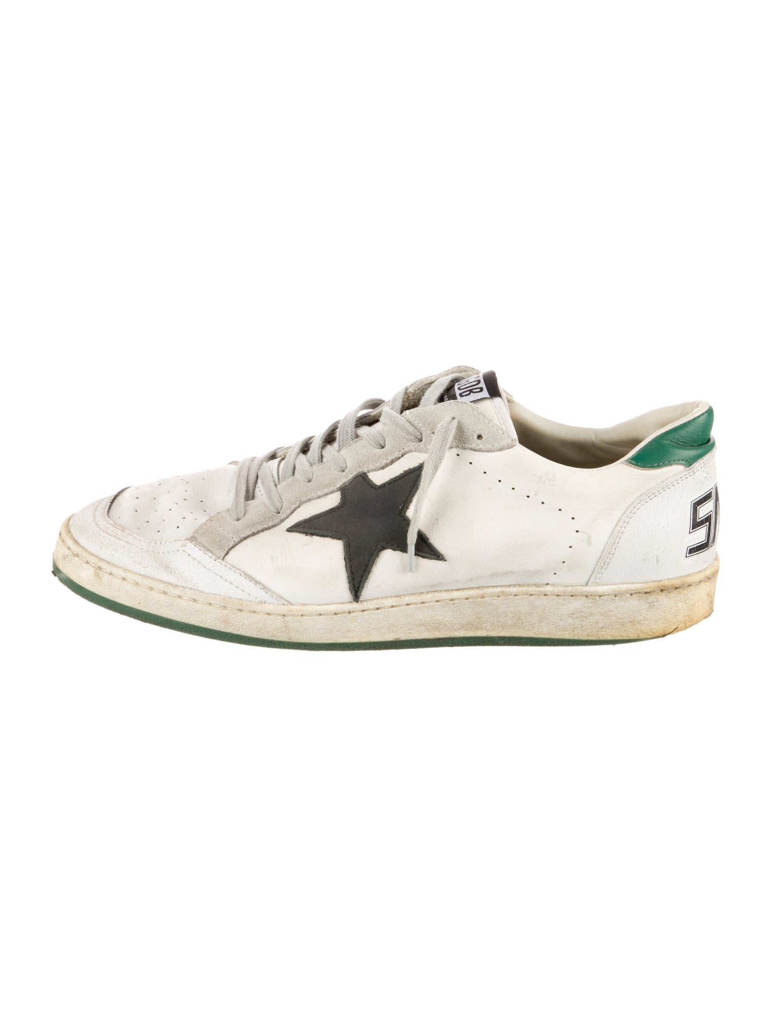 Golden Goose Leather Distressed Accents Sneakers