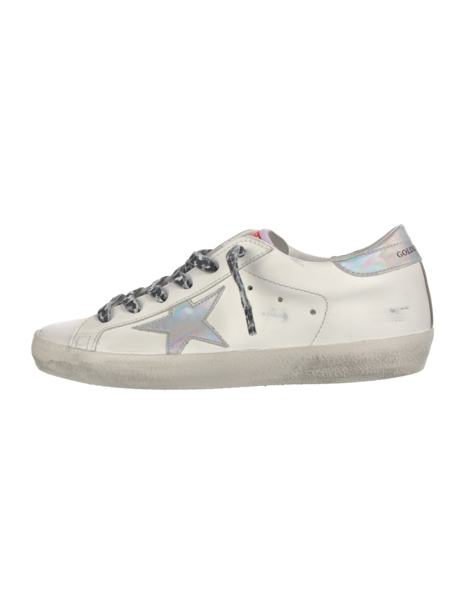 Golden Goose Leather Printed Sneakers