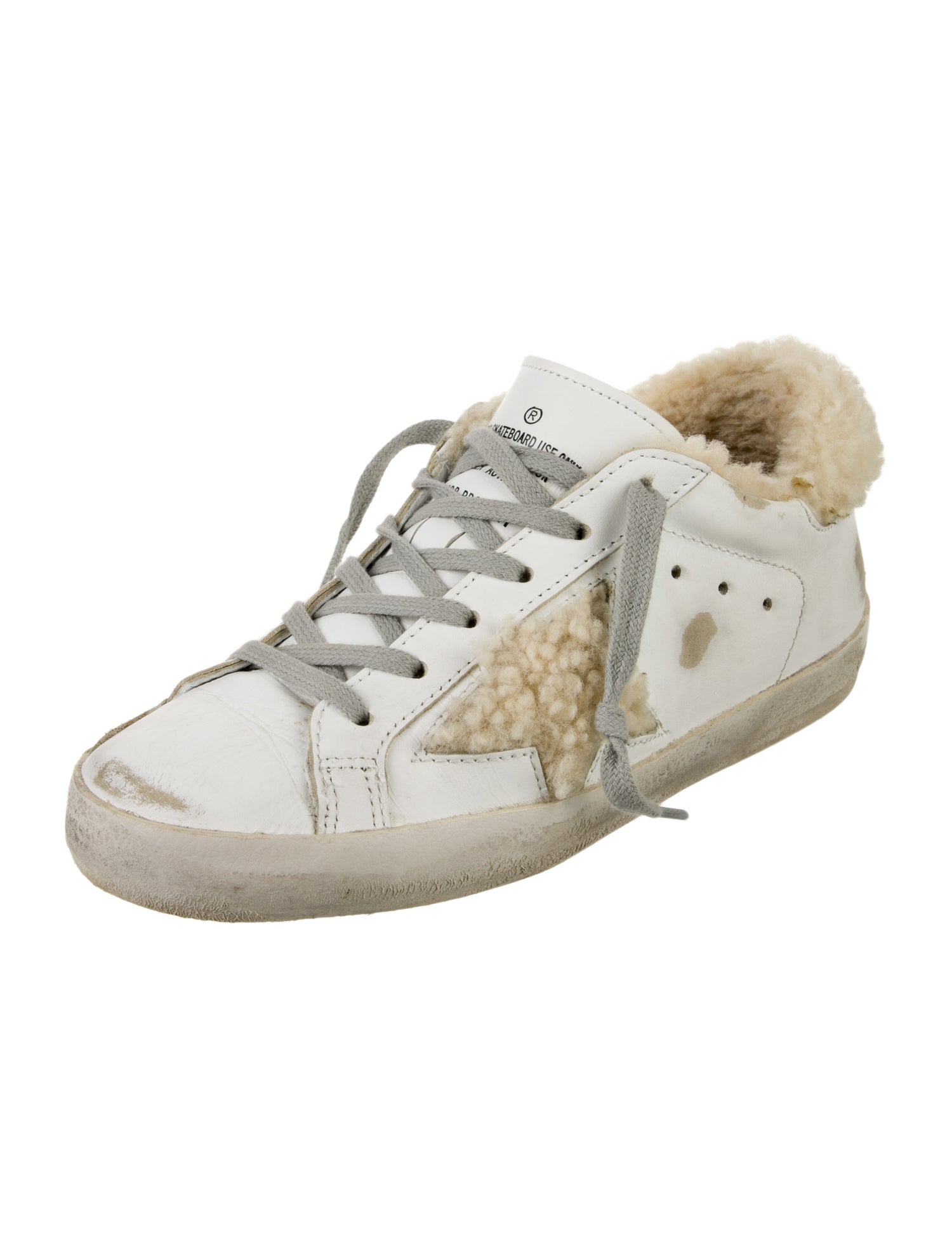 Golden Goose Leather Distressed Accents Sneakers