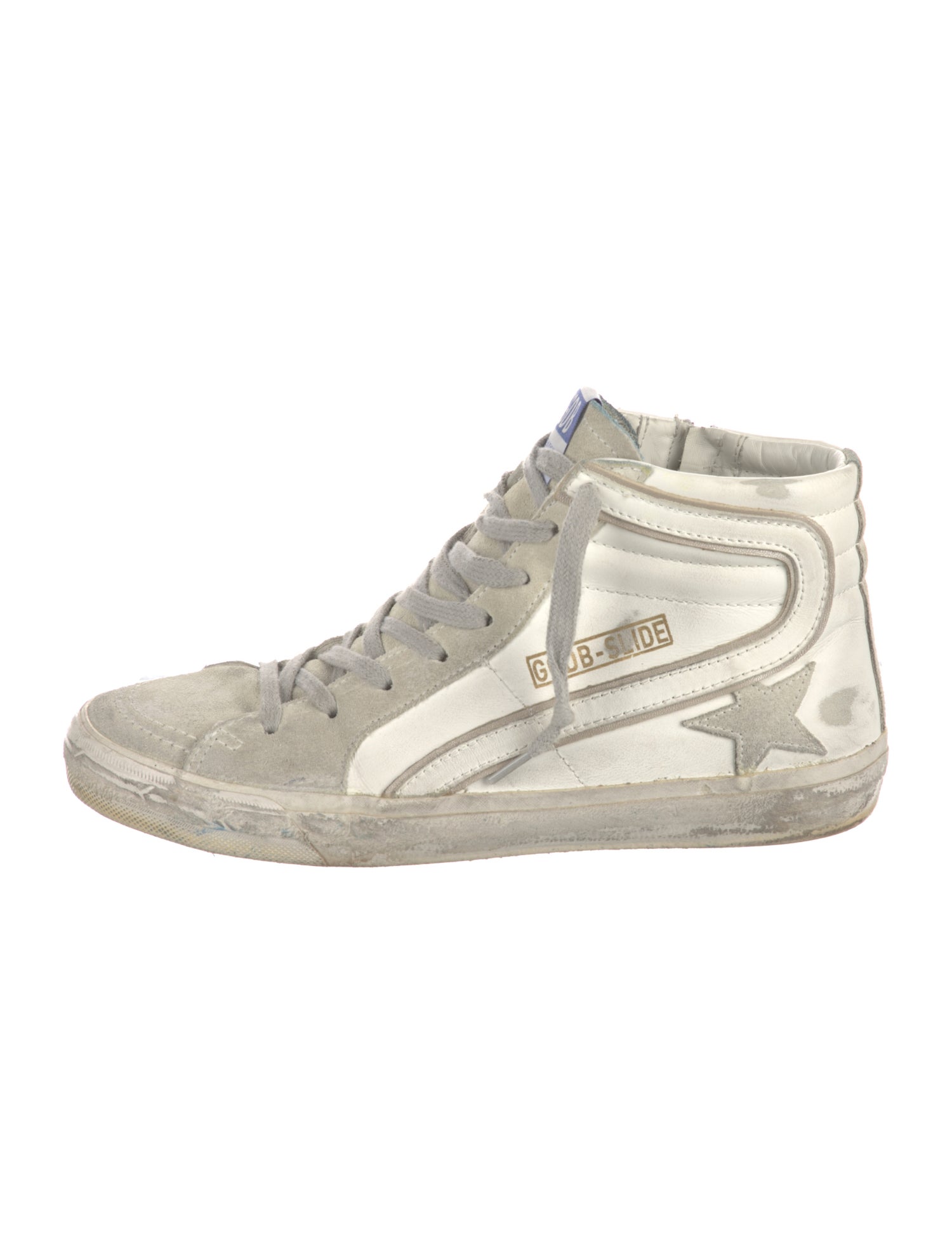 Golden Goose Leather Colorblock Pattern Sneakers