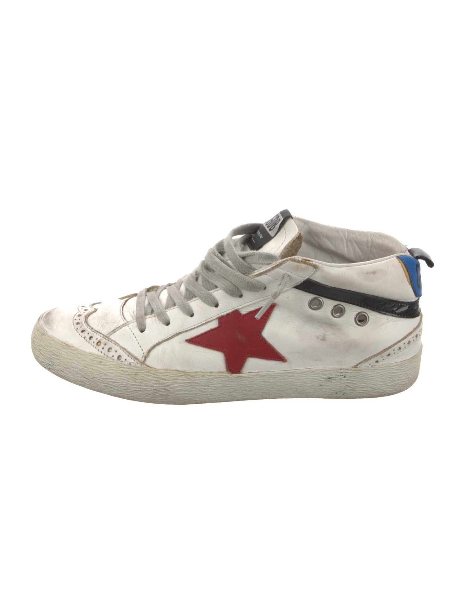 Golden Goose Leather Lasercut Accents Sneakers